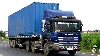FULL CONTAINER TRUCKS !!! TRUCK KONTAINER SCANIA, QUESTER, ISUZU GIGA, HINO 500, MERCEDES-BENZ AXOR