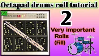 Octapad drums roll tutorial 2 || Roland spd 20 || Reggaeton drum fills || Octapad music ||