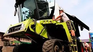 Claas Lexion 750 TT || Załadunek na ciężąrówkę || Zalesie Śląskie 2015