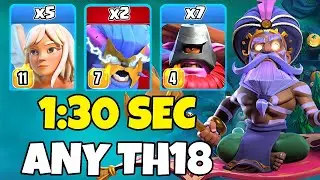 Th18 Thrower + Super Yeti + FB Warden Attack Strategy | Th18 Attack Strategies (Clash of Clans)