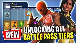 Fortnite SEASON 8 ALL BATTLE PASS REWARDS UNLOCKED (Tier 100)