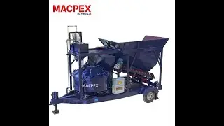 Macpex Trailer type 25m3 planetary mixer mixing plant