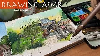 Create Mystical Temple Art with Simple Techniques | Drawing ASMR