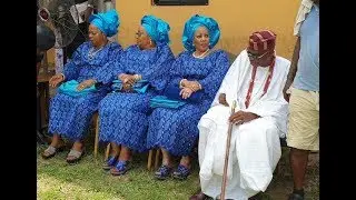 Check Out Oba Adedapo Tejuoso & 3 Wives Majestic Entrance To Ebenezer Obey 77th Birthday Party