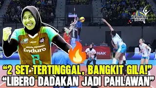 Remontada Gila Pertamina Enduro! Dua Set Tertinggal, Electric PLN Dibungkam Spike Silang Megawati.