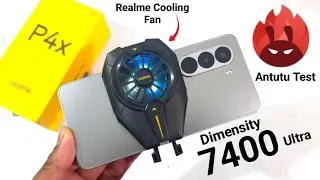 Тест AnTuTu на Realme P4x с использованием охлаждающего вентилятора Realme 🔥🔥🔥 #realmep4x