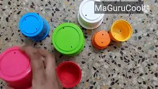 Stacking drums activity for 1 year old / How to reuse toy / Multiple activities with same toy