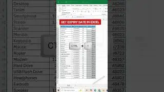 Get Expiry Date in Excel | Automatically Calculate Expiry Date #focusinguide #exceltips