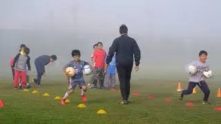 Training in Fog | Soccer training for junior