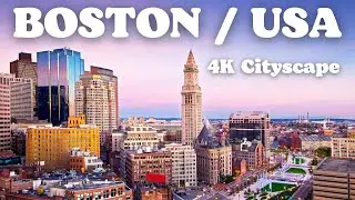 Boston, Massachusetts, USA: Fascinating 4K Aerial View by Drone