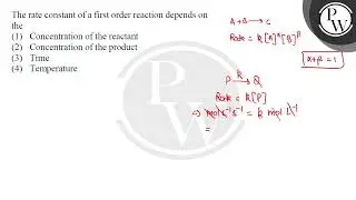 The rate constant of a first order reaction depends on the....