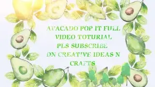 how to make avocado pop it diy craft pls subscribe like share n comment 🥑🥑