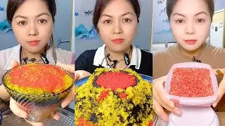 Chinese Colorful Fish Roe ASMR | Layered Seafood Eating Sounds #45