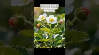 Strawberries Grow from the Ground in 8 Seconds|| #shorts #timelapse #strawberry