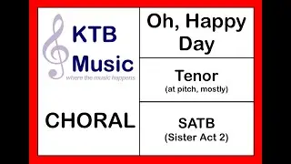 Oh Happy Day (Sister Act 2) SATB Choir [Tenor (at pitch) Part Only]