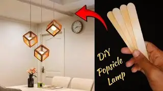 DIY Lamp From Popsicle Sticks || Hanging Lamp From Popsicle Sticks || DIY Diwali Lamp Making,