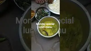 Monday special lunch menu in village style cooking #videoshort #food #yammi #cooking #eat#ytshorts