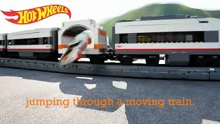 Hot Wheels Fast Fish jump through moving train
