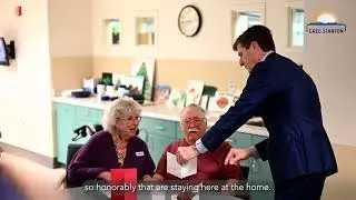 Rep. Stanton delivers valentines cards at the Arizona State Veteran Home