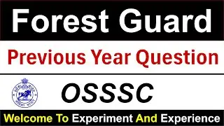 Odisha Forest Guard Previous Year question Paper (GK) | #osssc #ossscexam #odishaforestguard