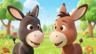 😂🐴 Funny Face ABC with 2 Silly Donkeys! 🅰️🧡 Laugh & Learn the Alphabet | Kids Cartoon Fun