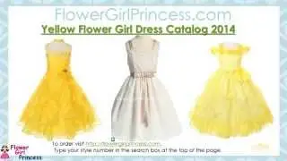 Yellow and Gold Flower Girl Dress Catalog at Flowergirlprincess.com