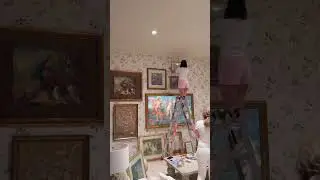 Hiding my clients TV with a custom frame and art!