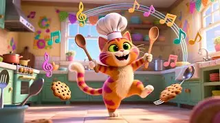 Cookie Cat’s Kitchen Band 🍪🎵 | Fun Kids Music & Learning Video | Preschool Educational Adventure