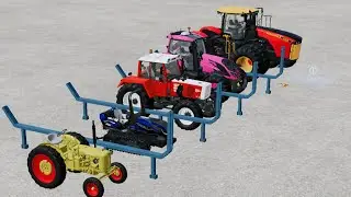 CHALLENGE With TRACTOR COLOR VS OBSTACLES | ट्रैक्टर का रंग बनाम बाधाएं | Farming Simulator 22