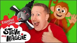 Steve y Maggie Espa&ntilde;ol Latino en la jungla | Historia de la familia mono para ni&ntilde;os