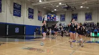 St Thomas More match point as the Cavaliers defeat Hot Springs 3-0 to win their Region 8A match. 