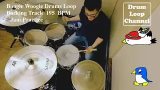 (Really) Play Boogie Woogie drum Loop Backing Track 195BPM　Jam Practice