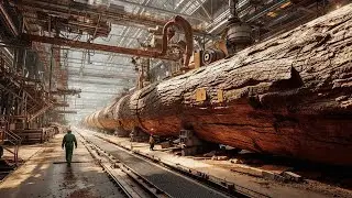 Inside the Largest WOOD Sawmill Factory: How Premium Furniture Is Made from Raw Logs (Full Process)
