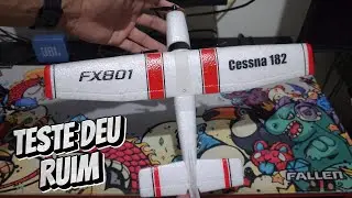 Comprei um avião de controle remoto cessna 182 fx801 e perdi no teste