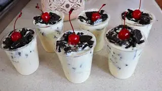 SI TIENES GALLETAS OREO prepara este postre con pocos ingredientes 😋