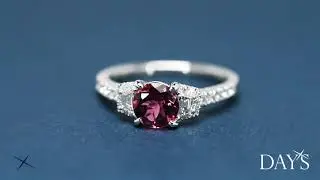 Pink Maine Tourmaline Ring in 14kt White Gold with Diamonds (3/8ct tw)