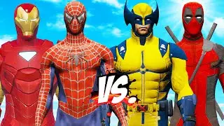 SPIDER-MAN & IRON MAN VS DEADPOOL & WOLVERINE - EPIC SUPERHEROES WAR