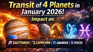 Transit of 4 Planets in January 2026 | Impact on Sagittarius, Capricorn, Aquarius, Pisces #transit