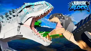 INDOMINUS REX VS. SCORPIUS REX! BATALHA DE HÍBRIDOS!! | ROBLOX Jurassic Blocky