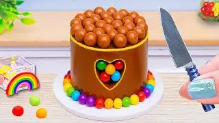 Mini Rainbow Cake Recipe With Chocolate 🌈 Perfect Miniature Rainbow Cake Desserts 💞 Sweet Cakes