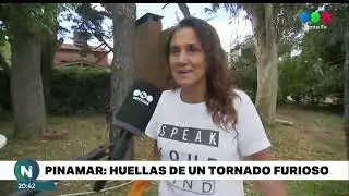 Impresionante tornado en Pinamar dej&oacute; destrozos y hasta vol&oacute; un balneario