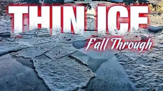Ice Fishing Super Thin Ice | Fell Through TWICE !-Piscifun