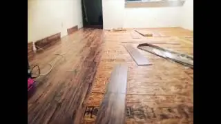 Floating wood floors over carpet - Works great!