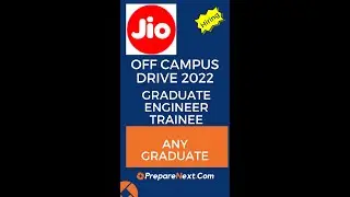Reliance Jio Off Campus Drive 2022 | Graduate Engineer Trainee(GET) | Bangalore