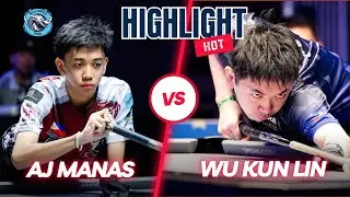 🎱 Highlight Billiard Sport TV | Aj Manas vs Wu Kun Lin | Race 11