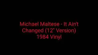 Michael Maltese - It Ain't Changed (12'' Version) 1984 Vinyl_italo disco
