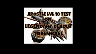 War Commander - APOSTLE LEVEL 10 TEST ON LEGENDARY DEVOUT TOKEN BASE