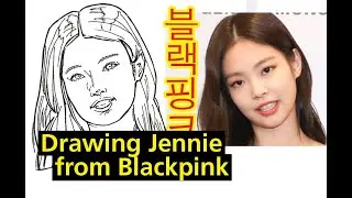 Drawing Jennie kim of BLACKPINK #jennie #sketch #drawing #kpop #blackpink #howtodraw 
