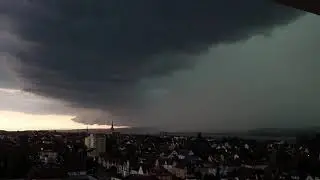 Impressive Thunderstorm approaching | Radolfzell, Germany