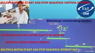 motor start and stop sequence control drawing | multiple motor start stop sequence wiring diagram 